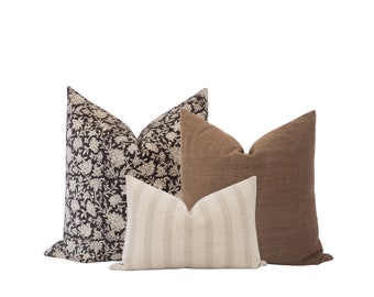 Pillow Cover Combo Warm Neutral Pillow Cover Combo Pillow Set Modern Farmhouse Pillow Cover Sofa Pillow Combo