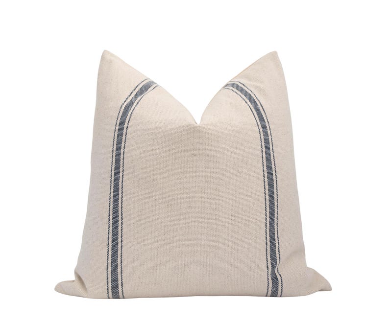 Blue and Brown Pillow Cover Set, Coastal Pillow Set, Cottage Pillow Set, Neutral Pillow Combo, Tapestry Pillow, Sectional Pillow Combo image 4