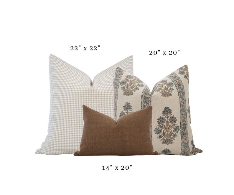 WickerandWhiteCo Block Print Pillow Cover - Thumbnail 3