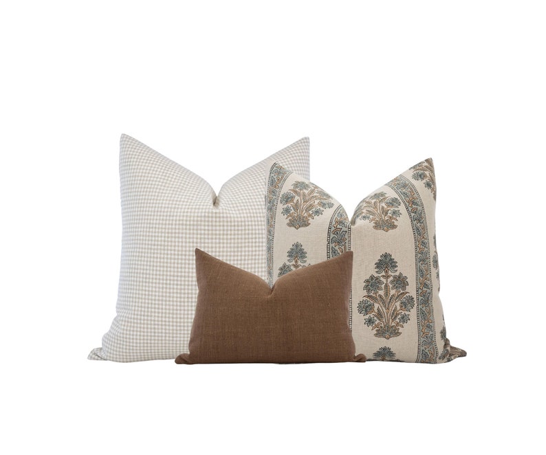 WickerandWhiteCo Block Print Pillow Cover