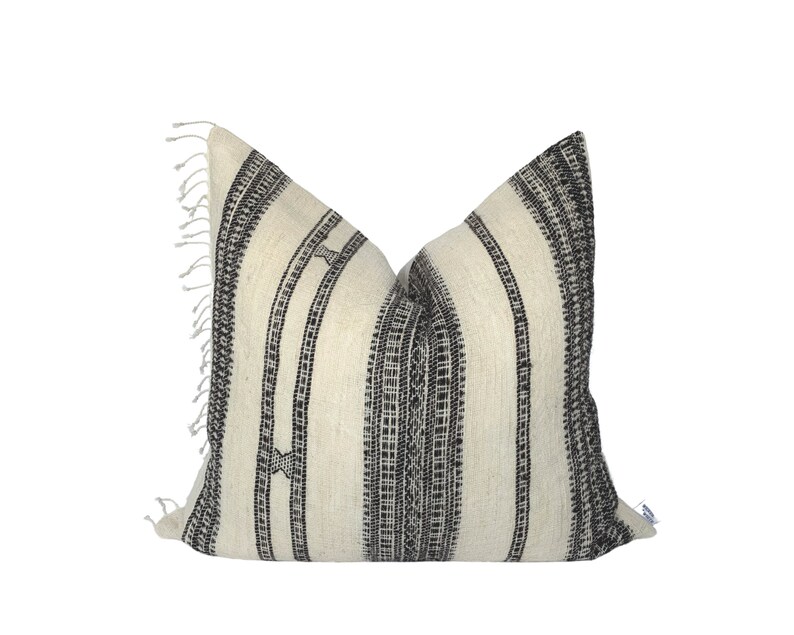 20x20 Cream Vintage Indian Wool Pillow Cover Modern Wool Pillow Modern Farmhouse Pillow TAARA Cream Wool Pillow Rustic Pillow