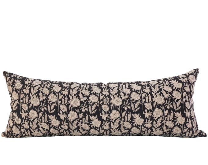 STELLA 14x36 Floral Long Lumbar Pillow Cover Oversized Lumbar Extra Long Lumbar Fall Floral