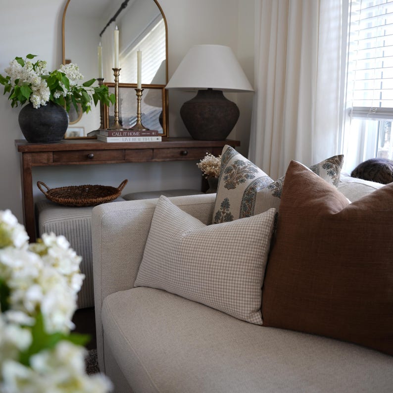WickerandWhiteCo Block Print Pillow Cover - Thumbnail 2