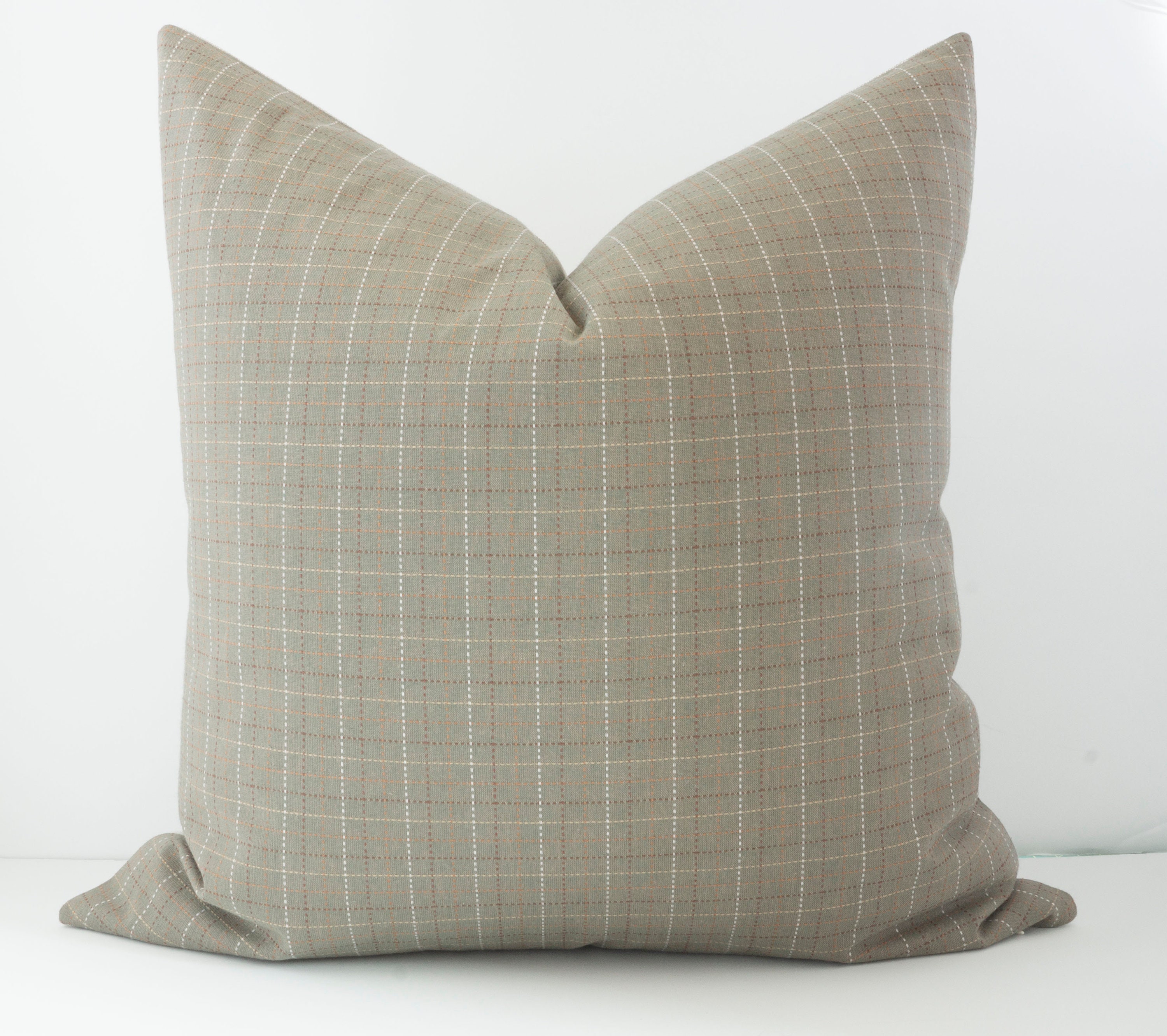 JACOB 20x20 Olive Green Plaid Pillow Cover Sage Green Etsy