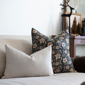 Beige Gingham Ruffle Nursing Pillow Cover main image 1