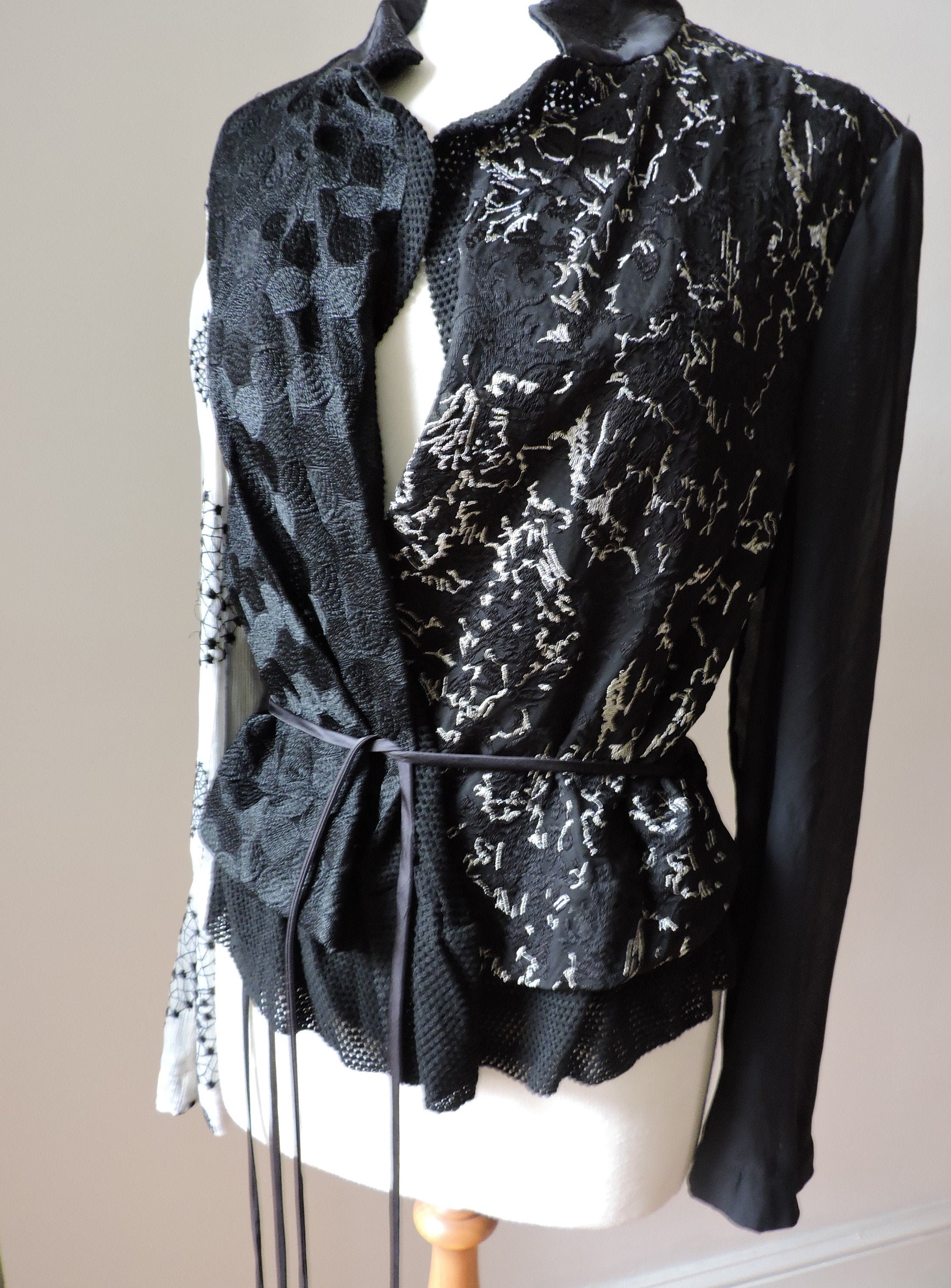 Ann Demeulemeester, Multi Embroidered Short Jacket - Etsy