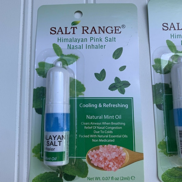 Salt Range Himalayan Pink Salt Nasal Inhaler - Cooling and Refreshing with Natural Mint Oil