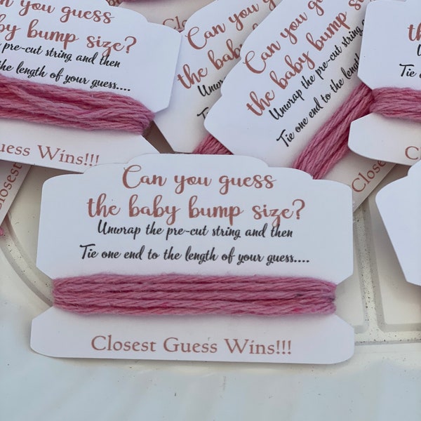 Baby Shower Game - Guess Baby Bump / Juego para Baby Shower - Adivina el tamaño de la Bariga