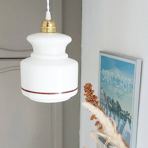 Vintage opaline pendant light