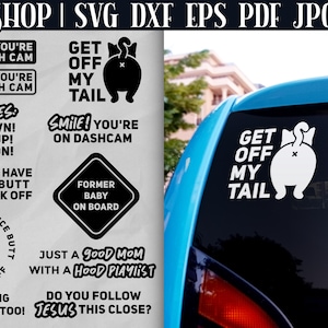 Funny Car Decals SVG Bundle, 11 Car Stickers SVG | Funny Mom Decal SVG, Funny Mom Car Sticker