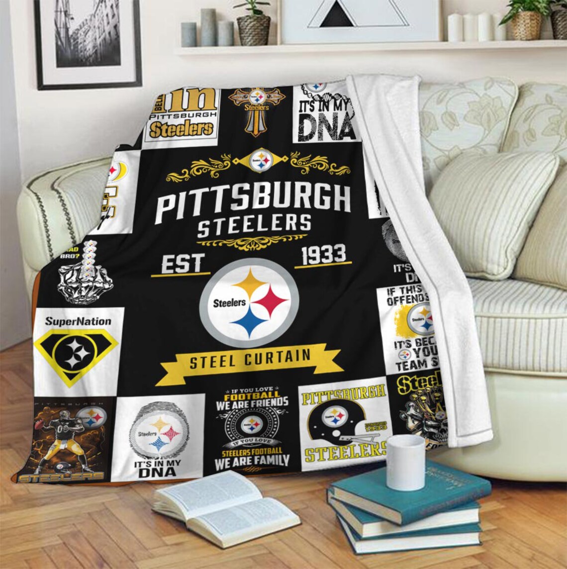 Pittsburgh Steelers Quilt 01 Blanket Blanket For Girl Gift Etsy