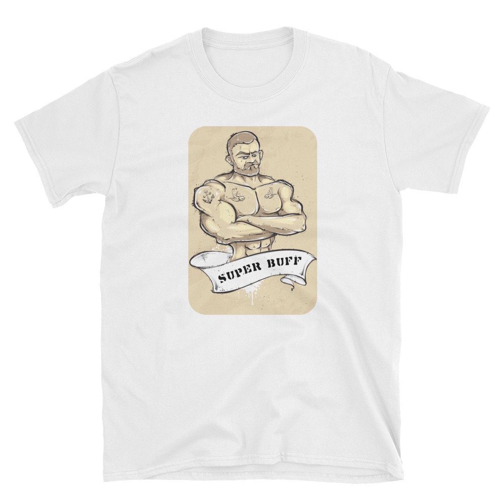 Muscle Man Six Pack Sketch Design Super Buff T Shirt NEW | Etsy