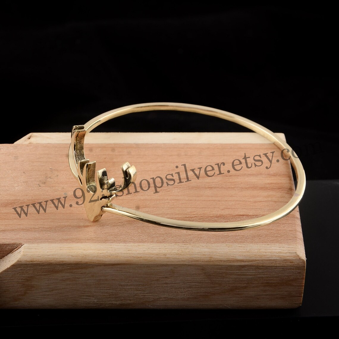Sterling Silver Deer Horn bangle Bracelets Antler Bracelet Etsy