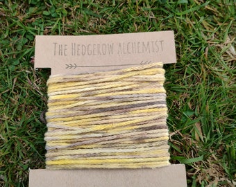 Naturally hand dyed cotton embroidery thread, floss. 8m in length. Eco friendly