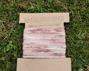 Naturally hand dyed cotton embroidery thread, floss. 8m in length. Eco friendly