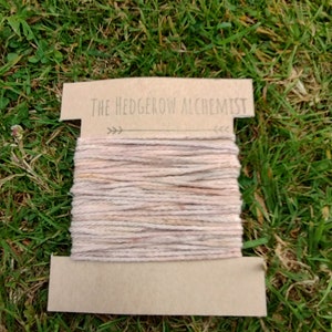Naturally hand dyed cotton embroidery thread, floss. 8m in length. Eco friendly