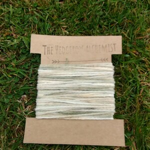 Naturally hand dyed cotton embroidery thread, floss. 8m in length. Eco friendly