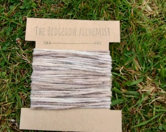 Naturally hand dyed cotton embroidery thread, floss. 8m in length. Eco friendly