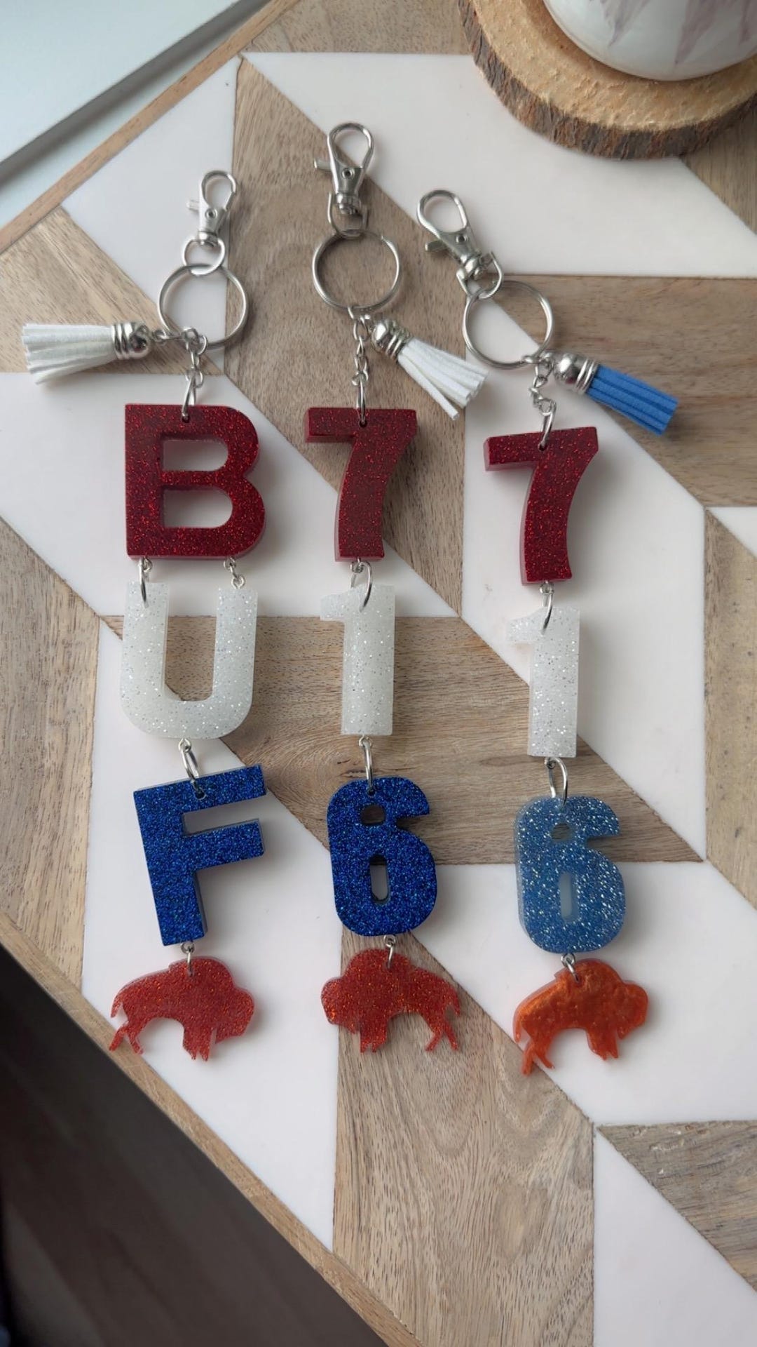 Mirror Back Keychains Buffalo NY Rear View Mirror Charm Keychains - Etsy