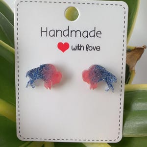 Solid Glitter Mix Buffalo Earrings
