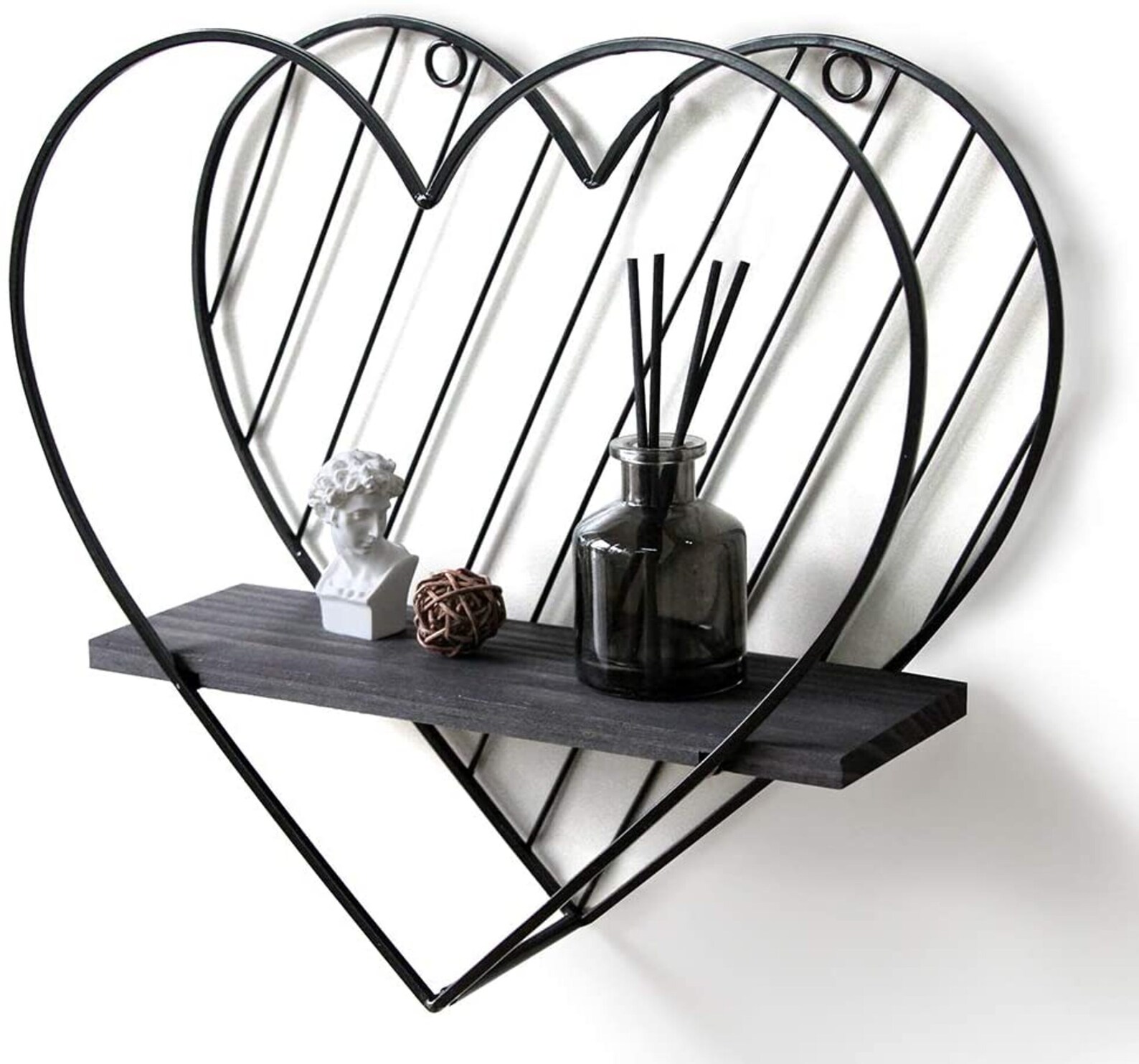 Wall Shelf Metal Lovely Heart Floating Shelves Cute Modern Etsy