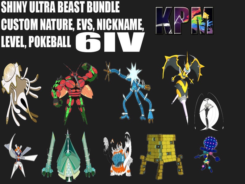 Pokemon Ultra Moon/Sun Sword Shield 6IVS Shiny Ultra Beast Etsy