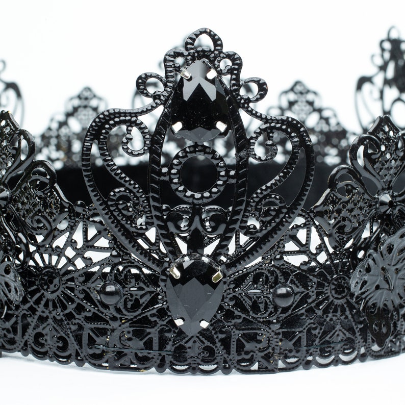 Black Crystal Crown Black Mens Crown Male Crown Gothic Halo Etsy