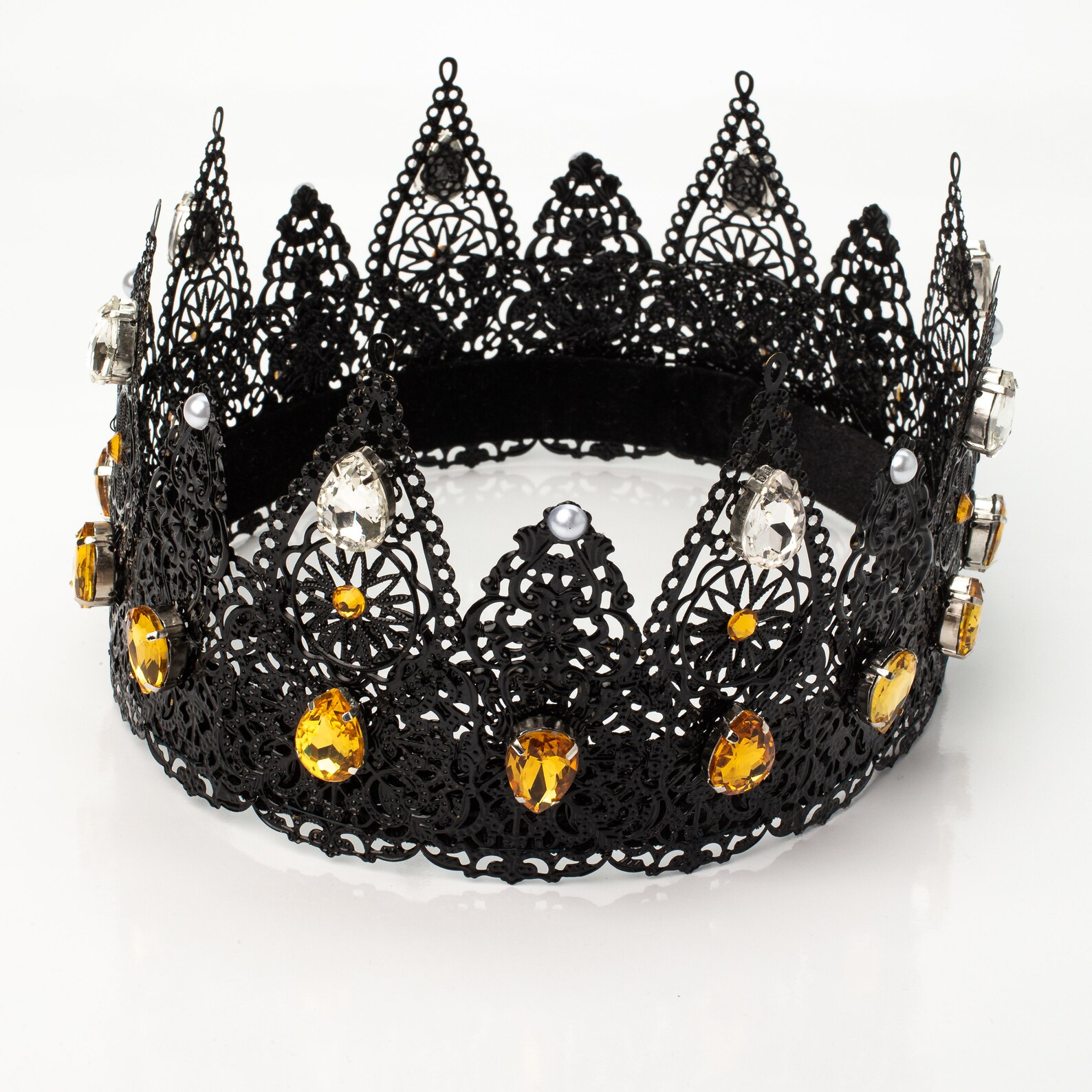 Multi Color Black Crown King Crown Black Mens Crown Gothic | Etsy