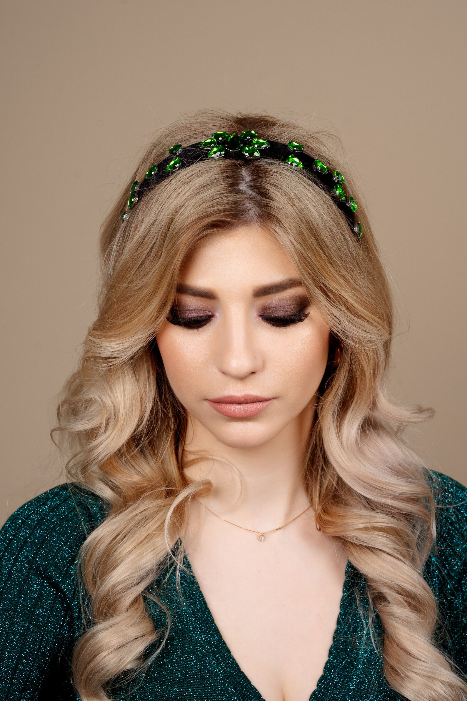 Green Black Headband Women Headband Etsy