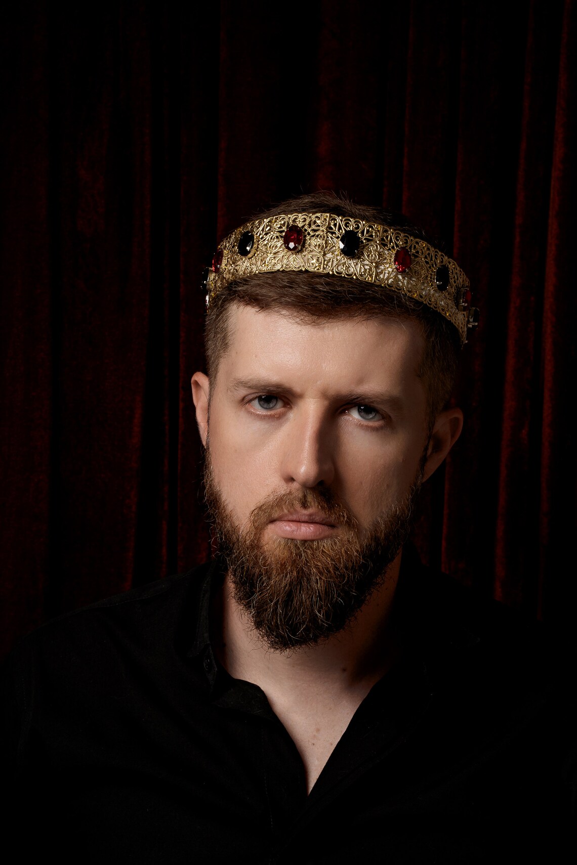 Red Black Crown Gold Crown Gold Mens Crown King Crown Mens Etsy UK