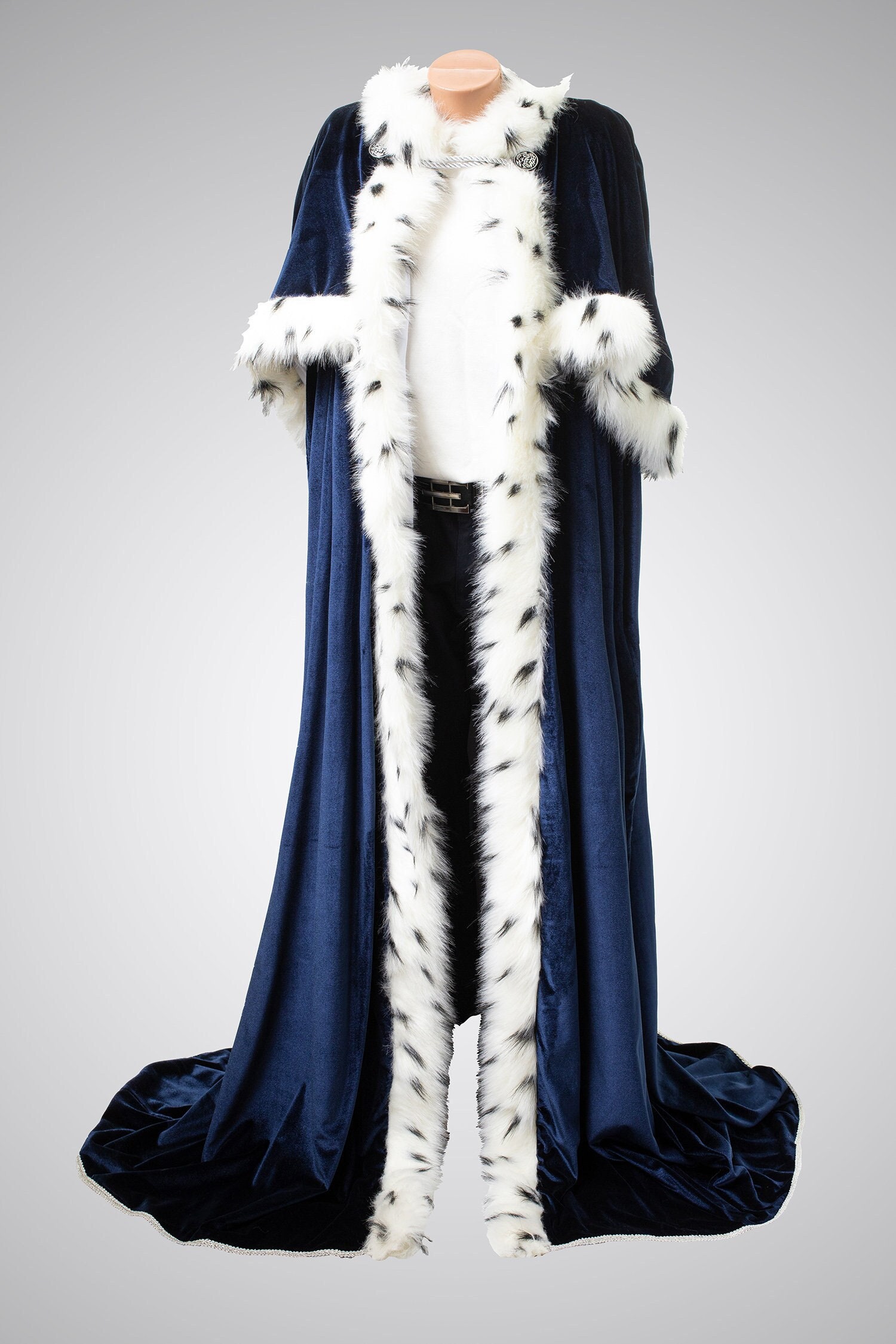 Dark Blue Royal Cape Royal Cape King Royal Cape Women Cape Etsy