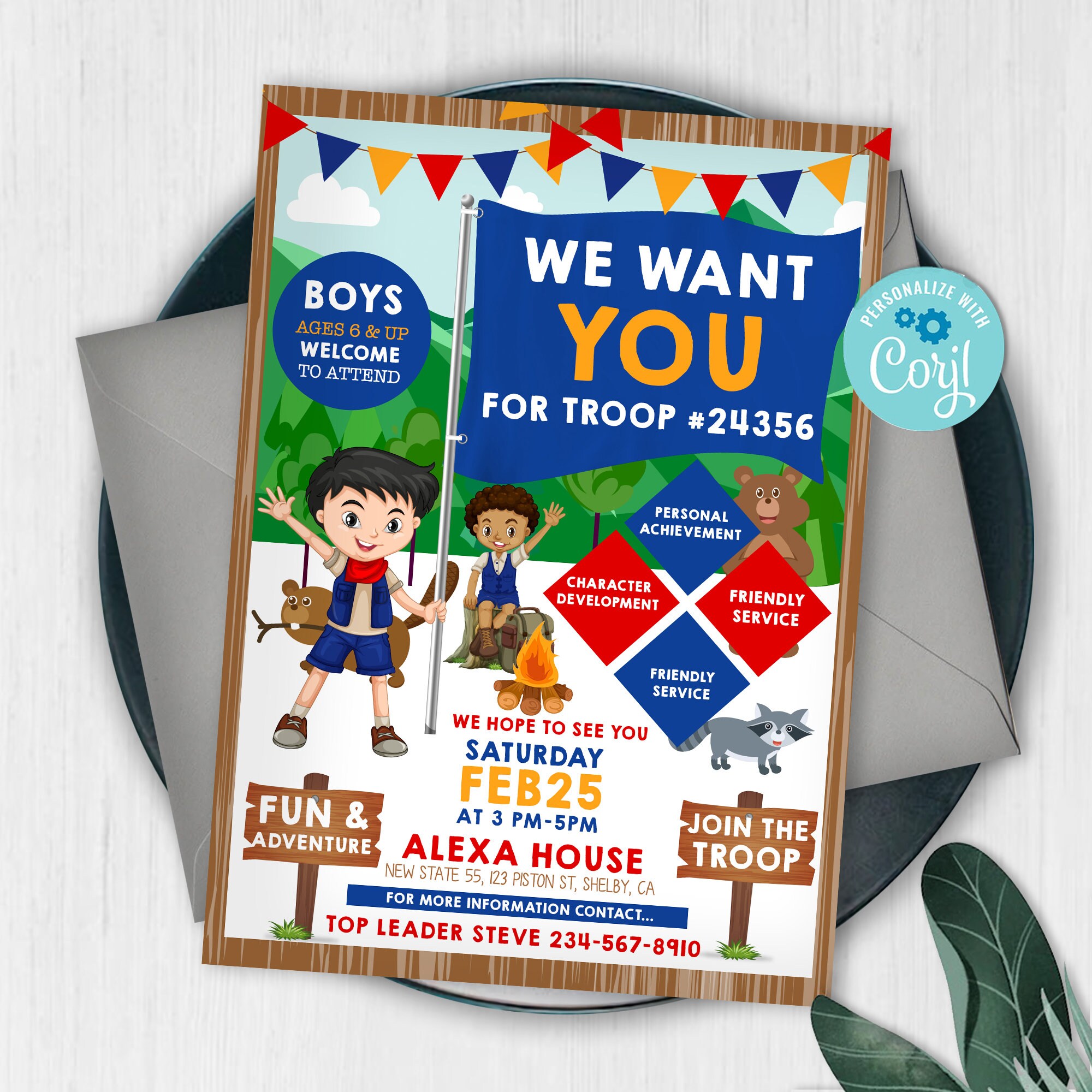 Boy Scouts Recruitment Flyer Printable Boy Scouts Recruitment - Etsy