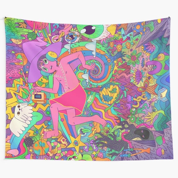 The Midnight Gospel Trippy Tapestry, Midnight Gospel Wall Tapestry, Trippy Wall Hanging