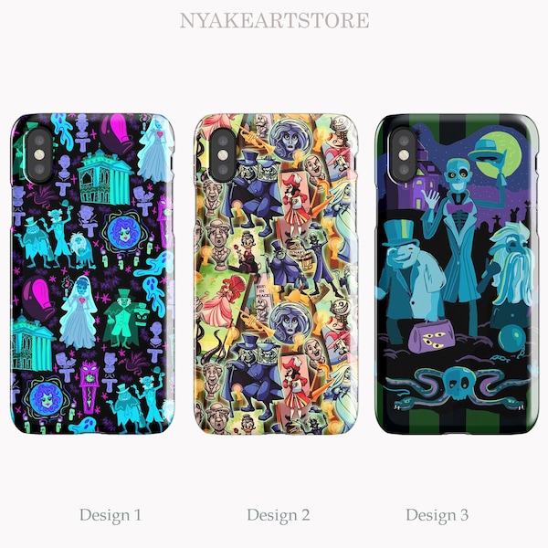 Haunted Mansion iPhone Case 8 Plus X Xr 11 Max Pro Max,  Ghosts Galaxy S8, S9, S10, S20 Case, Haunted iPhone Case