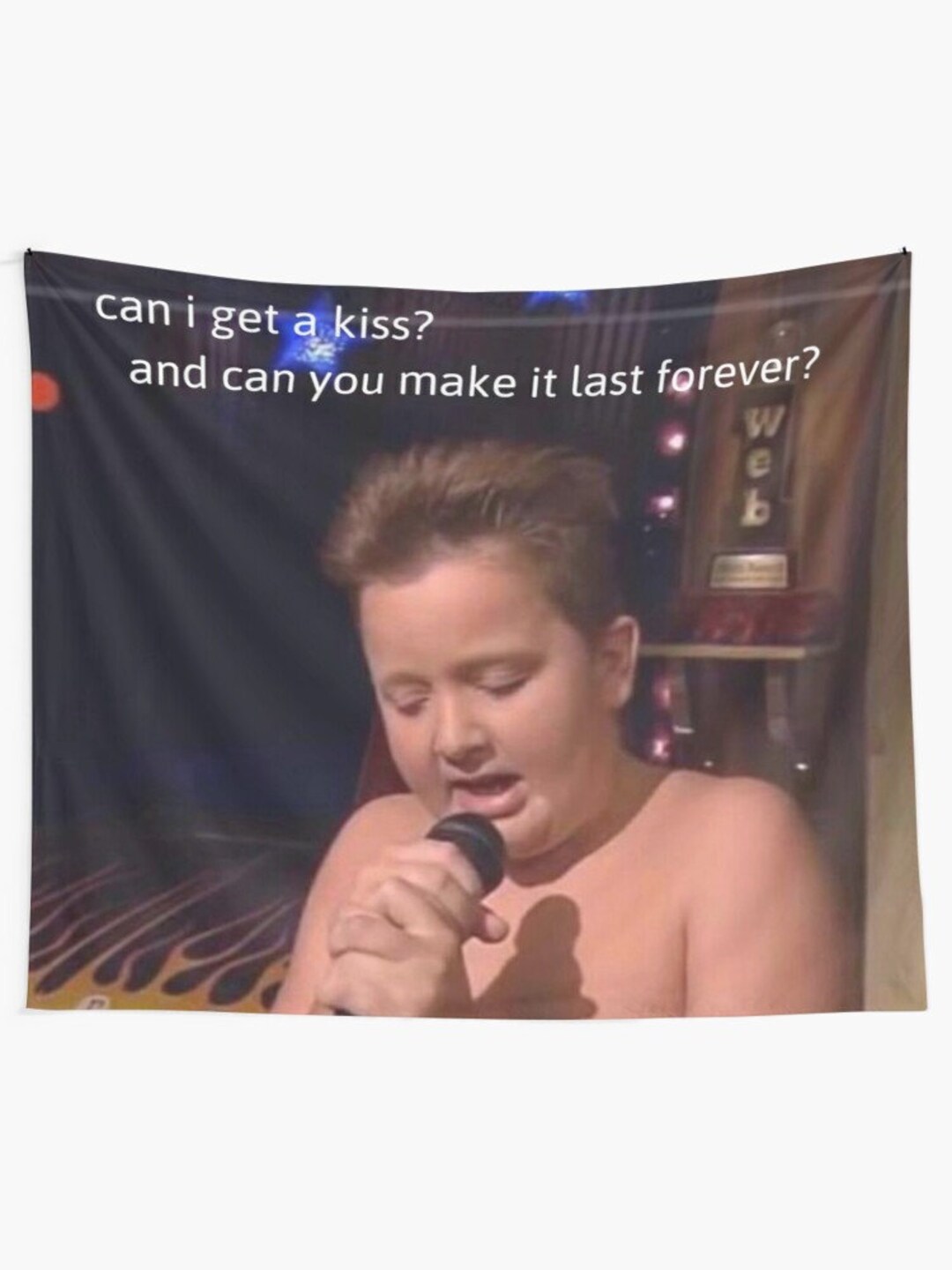 Gibby Singing Icarly Wall Tapestry, Gibby Tapestries, Icarly Backdrop
