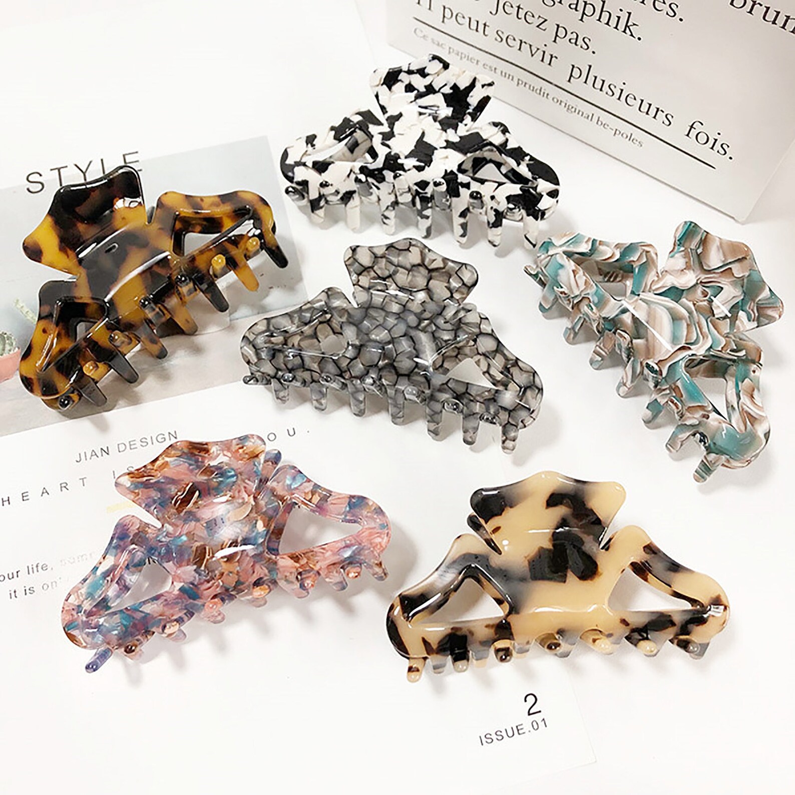 8.5cm Medium Acetate hair claw clip hair clips for thick hair Etsy