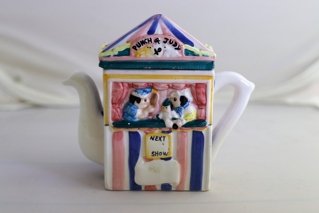 Punch and Judy Teapot Etsy