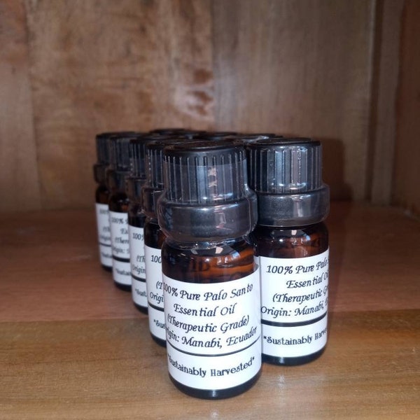 100% Pure Therapeutic Grade Ethically Harvested Palo Santo Essential Oil (10mL)