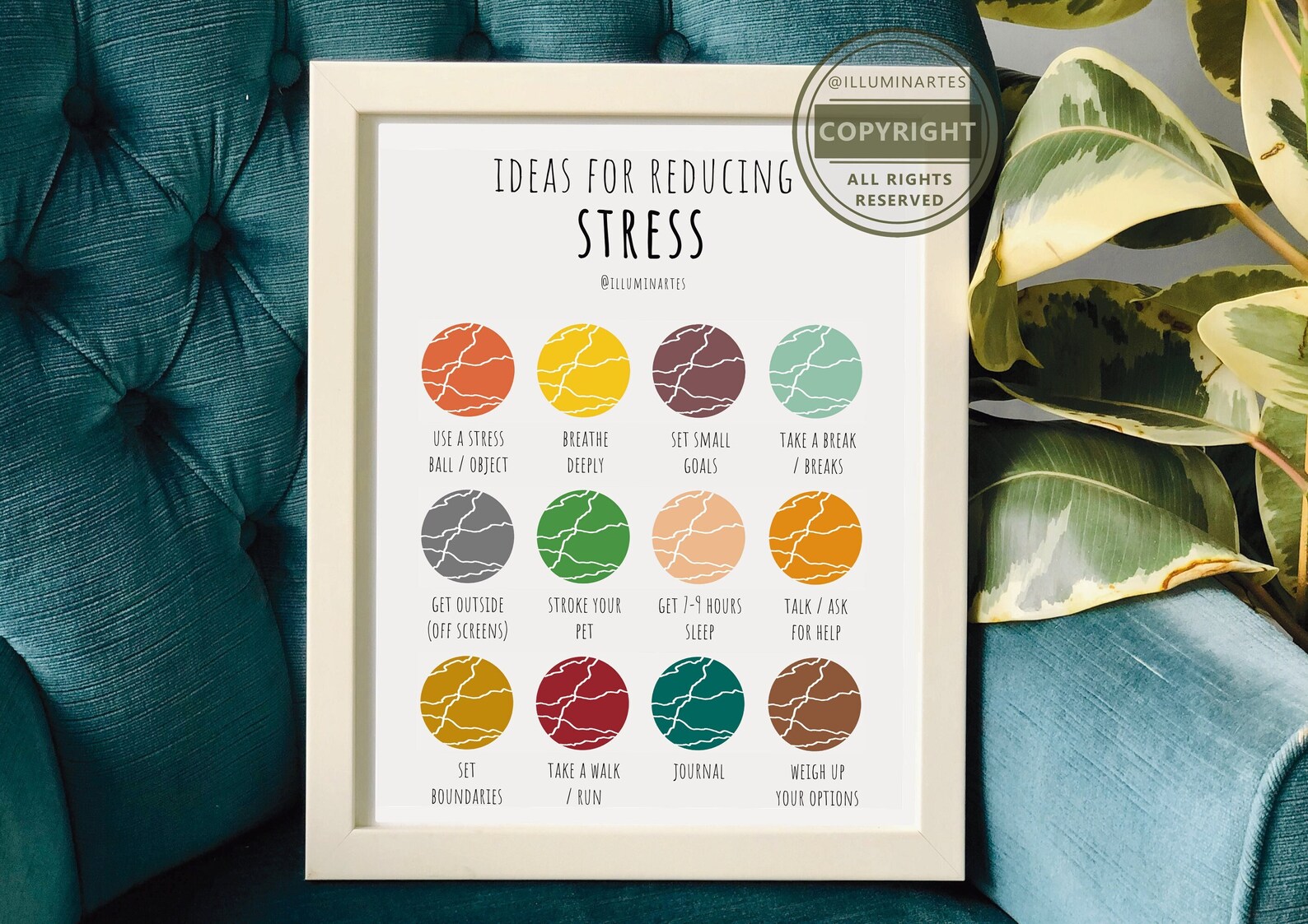Stress Digital Print Selfcare Poster Therapy Counsellor Etsy
