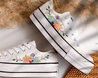 Zapatillas bajas Converse bordadas, zapatillas Converse con