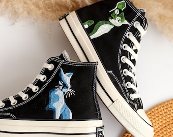 Bestickte Kekse, benutzerdefinierte rote Kekse gestickte Katze, bestickte Kekse für Männer, benutzerdefinierte Haustiergeschenke