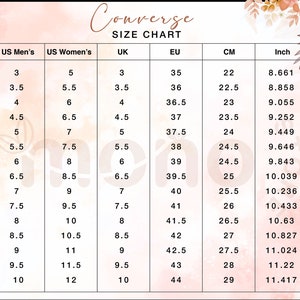converse size chart