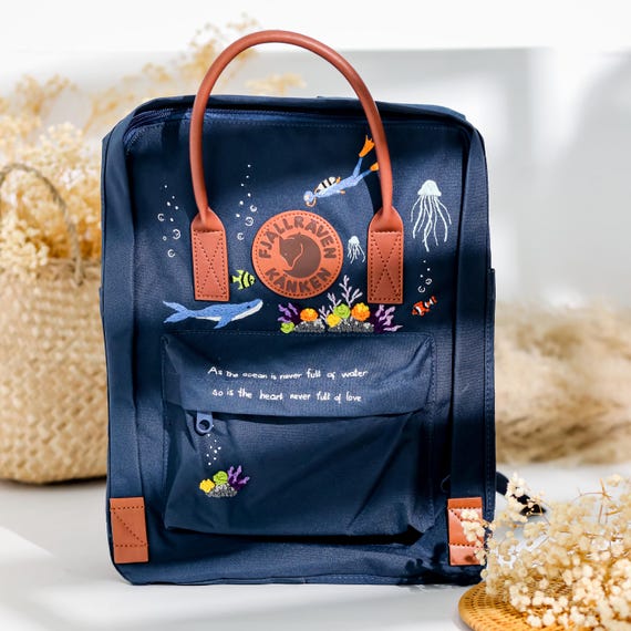 Kanken Embroidery Fjallraven Kanken New Logo Knken Zaini Zaino