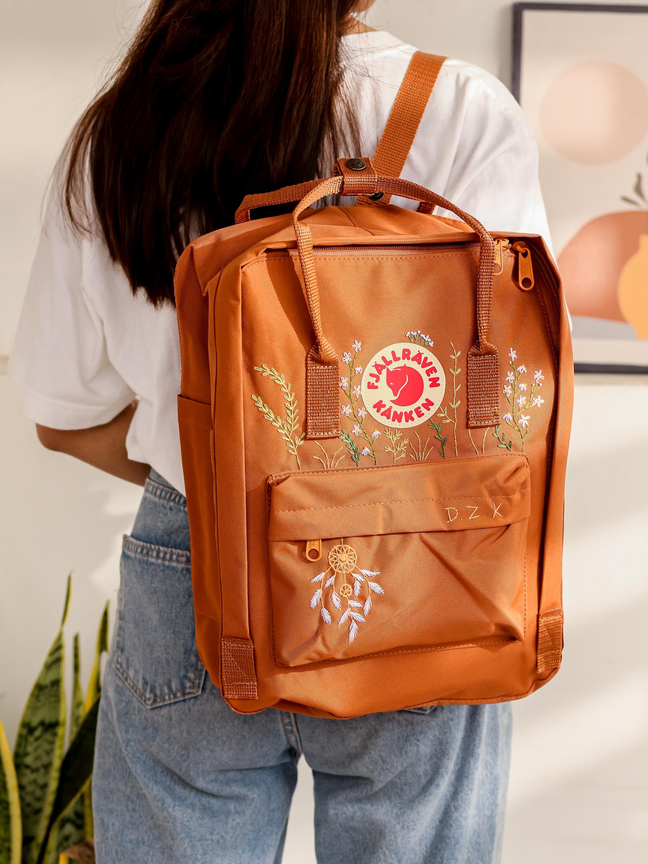 Brown Embroidered Floral Mini Backpack - Women\'s Bag Mini Floral Embroidered Backpack – Lil Bit of Mexico Boutique main image 2