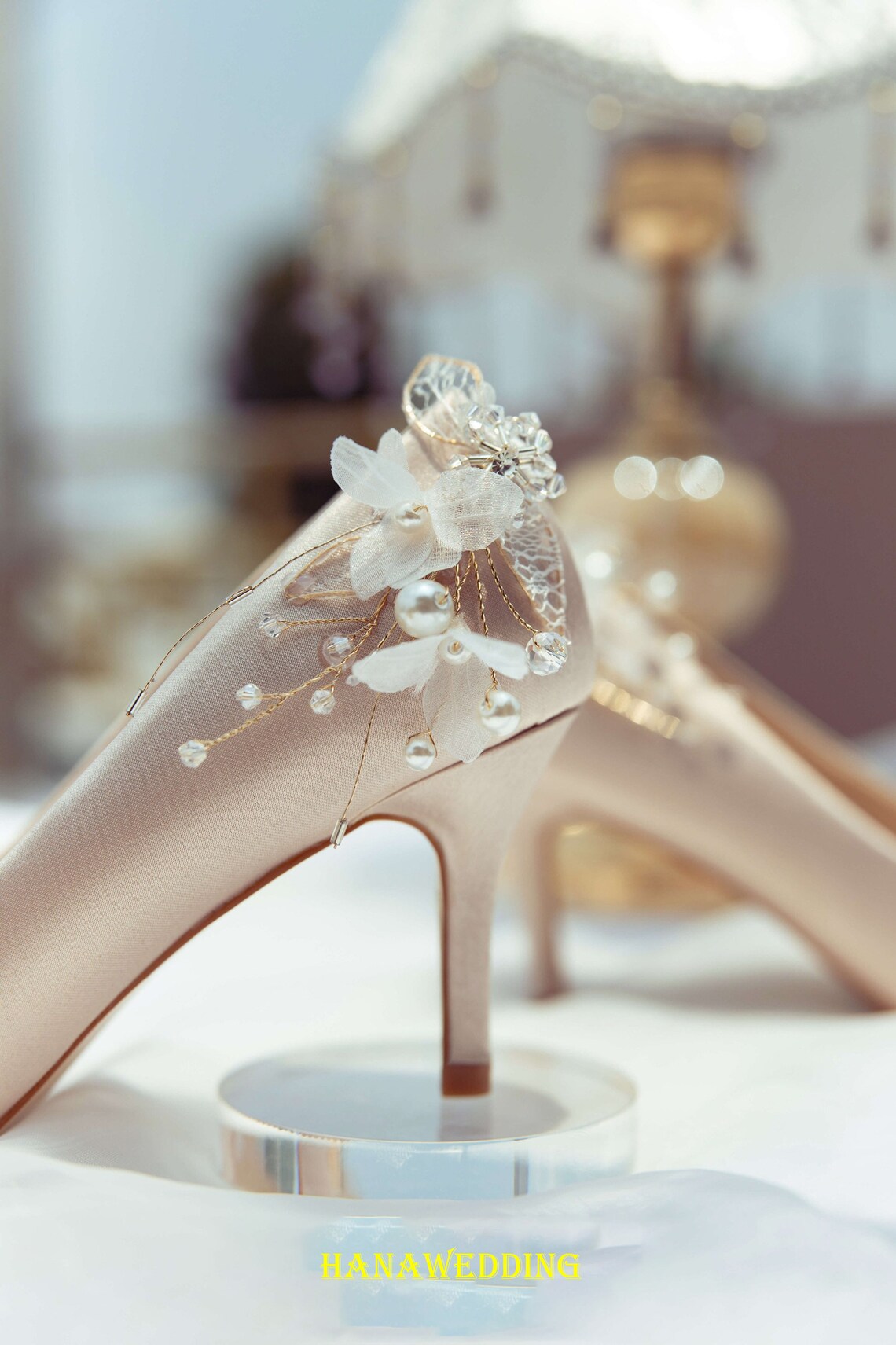 Wedding Shoes With Flowers on the Heel/ Wedding Shoes With | Etsy