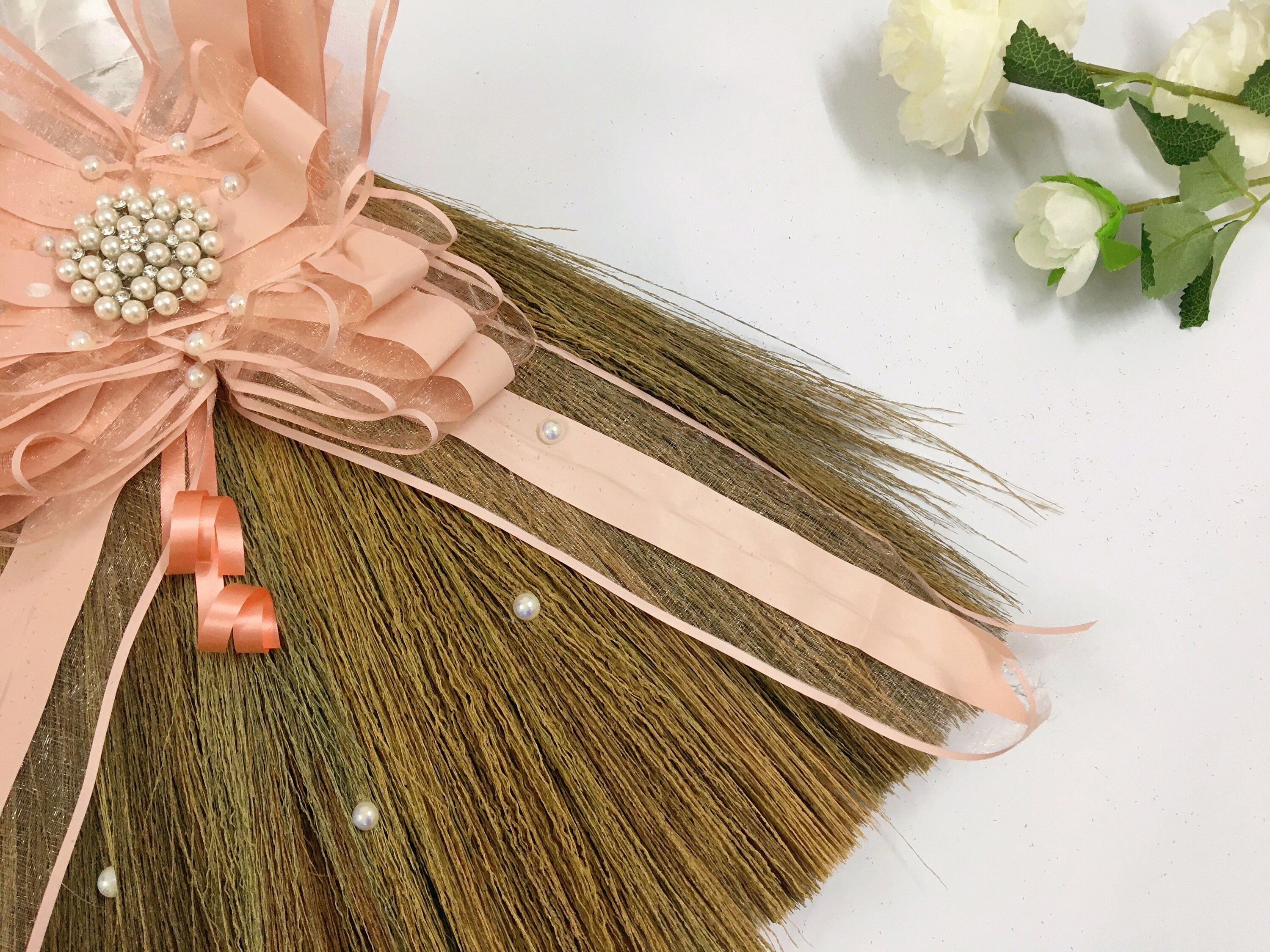 Super Beautiful Wedding Flower Broom / Beaded Wedding Brooms / Etsy