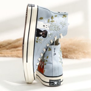 Custom Embroidered Converse Shoes, Horse and Dog Embroidered Shoes ...