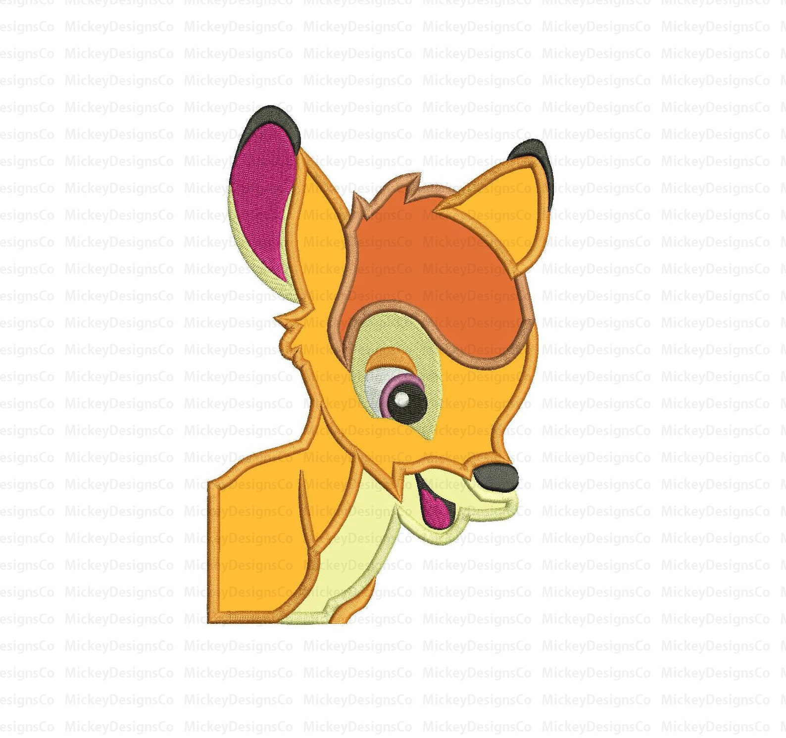 Bambi deer applique design instant download  etsy Bambi deer applique design instant download  etsy