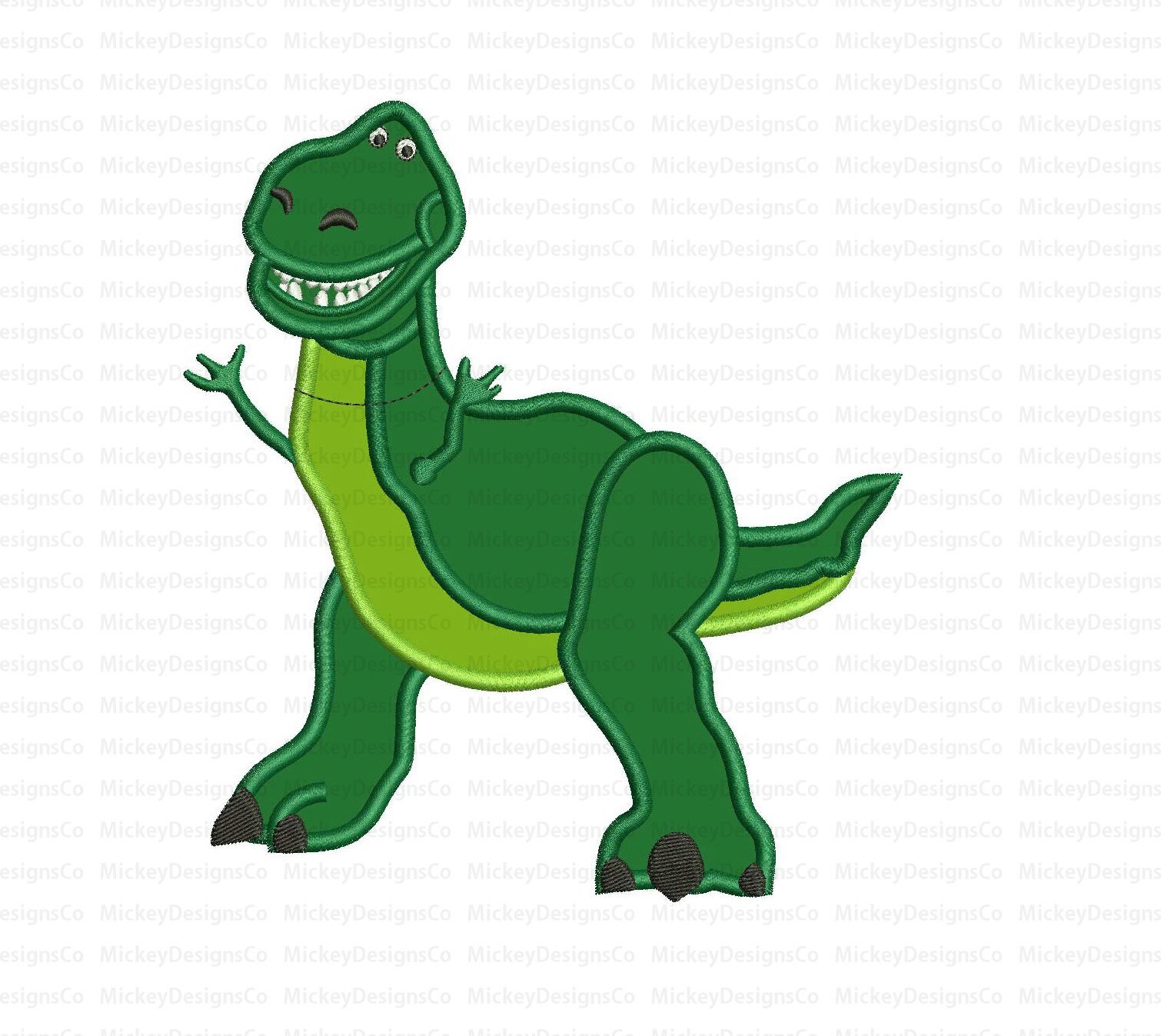 Rex Toy Story Applique Design Instant Download Etsy