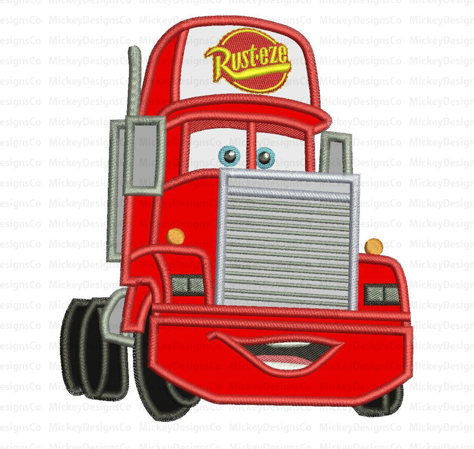 Mack Truck Disney Cars Applique Design Instant Download Etsy